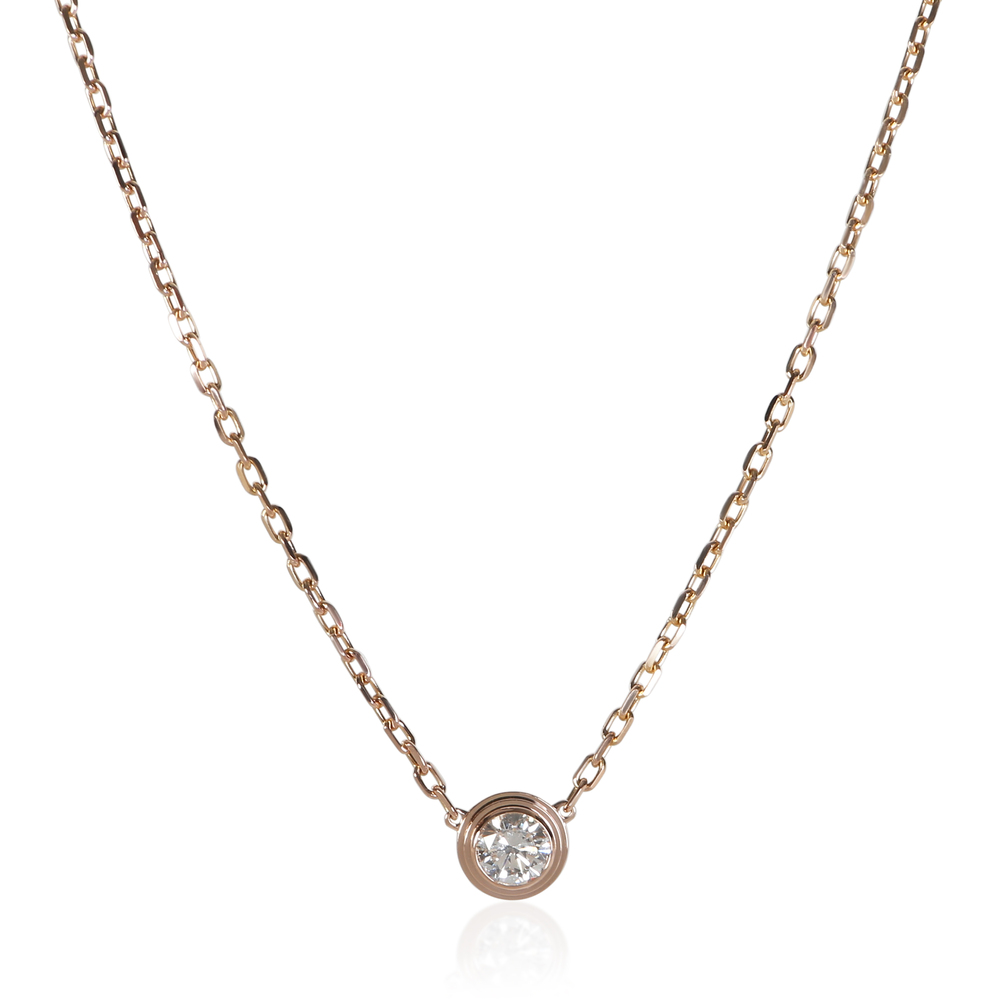 Cartier Rose Gold Diamond Large Model D'amour Pendant